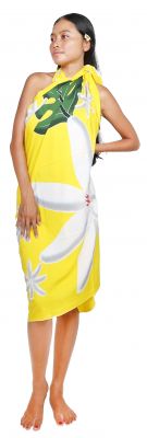 Paro peint main tiare jaune