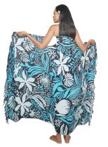 Paréo plage feuilles orange