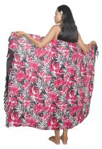 Paréo plage Fleurs de Fuchsia