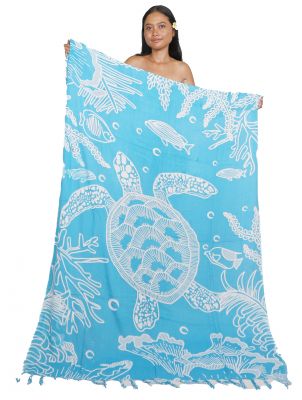 Paro plage grande tortue turquoise