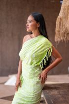 Paréo plage vert sauvage