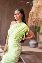 Paréo plage vert sauvage