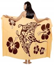 Paro raie manta beige et marron