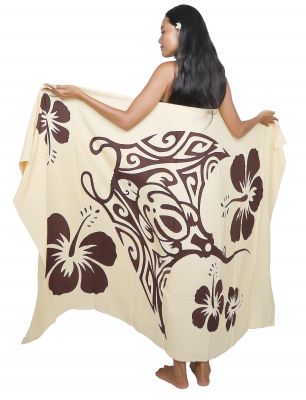 Paro raie manta beige et marron