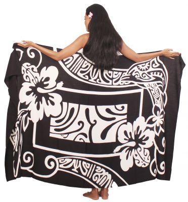 Paro Tahiti dauphin Tapa noir