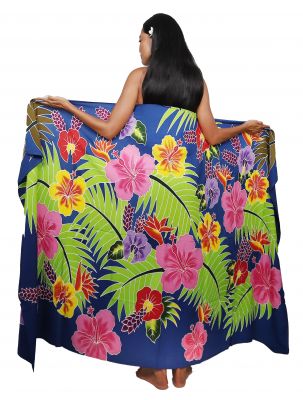 Paro Tahiti Fleurs des les bleu