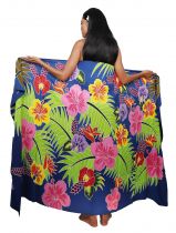 Paro Tahiti Fleurs des les bleu