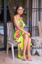 Paro Tahiti Fleurs des les vert