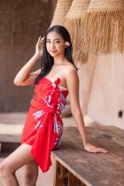 Paréo Tiaré twist rouge