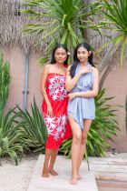 Paréo Tiaré twist rouge