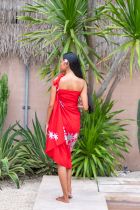 Paréo Tiaré twist rouge