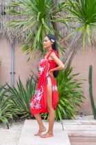 Paréo Tiaré twist rouge