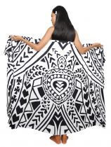 Paréo tortue Polynésienne blanc