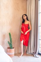 Paréo Uni rouge