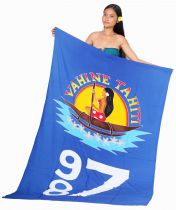 Paréo Vahine Tahiti 987 bleu