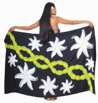 Par�os peint main Papeete blanc