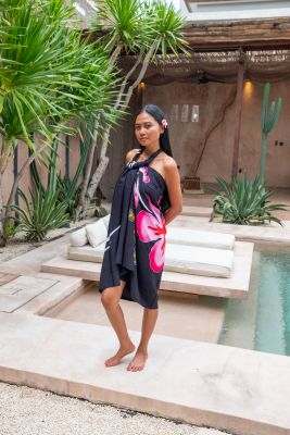 Paros peint main tortue noir