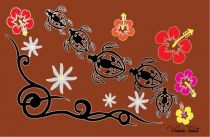Par�os Tahiti promenade marron
