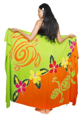 Paros tortue et gecko orange