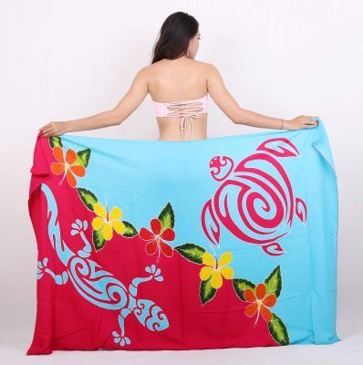 Paros tortue et gecko rose et bleu