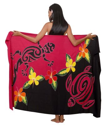Paros tortue et gecko rose et noir