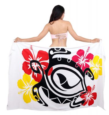 Par�os Tortue hibiscus blanc