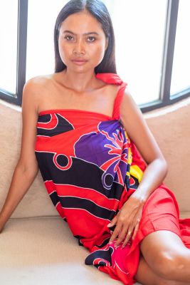 Paros Tortue hibiscus rouge