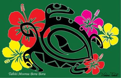 Par�os Tortue hibiscus vert 