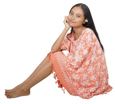 Poncho Batik Corail Tropical