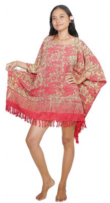 Poncho batik Fleurs de bali