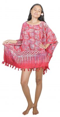 Poncho batik Fleurs de bali
