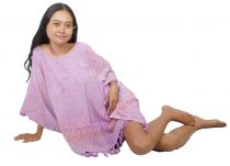 Poncho Batik Lilas Tropical