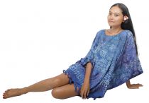 Poncho Palmes de Bali Bleu