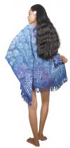 Poncho Palmes de Bali Bleu
