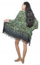 Poncho Palmes de Bali Noir