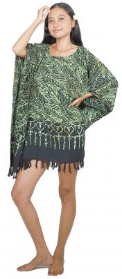 Poncho Palmes de Bali Noir