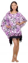 Poncho paréo automne violet