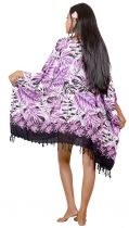 Poncho paréo automne violet