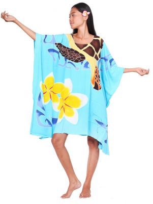 Poncho paro Ocan Bleu turquoise