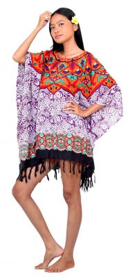 Poncho paros bohme orange