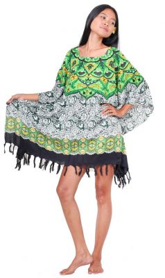 Poncho paros bohme vert