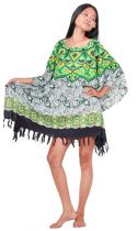 Poncho paréos bohème vert