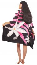 Poncho paréos tiaré Tahiti noir