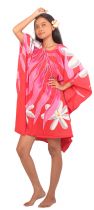 Poncho paréos tiaré Tahiti rouge