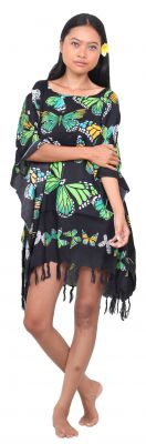 Poncho paros vol de papillon noir