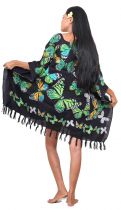 Poncho paréos vol de papillon noir