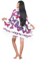 Poncho paréos vol de papillon rose