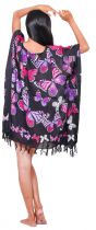 Poncho paréos vol de papillon violet