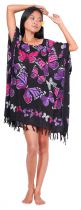 Poncho paréos vol de papillon violet