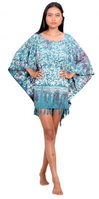 Robe batik Guyane ptrole